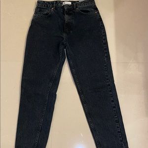 Zara: black denim mom jeans